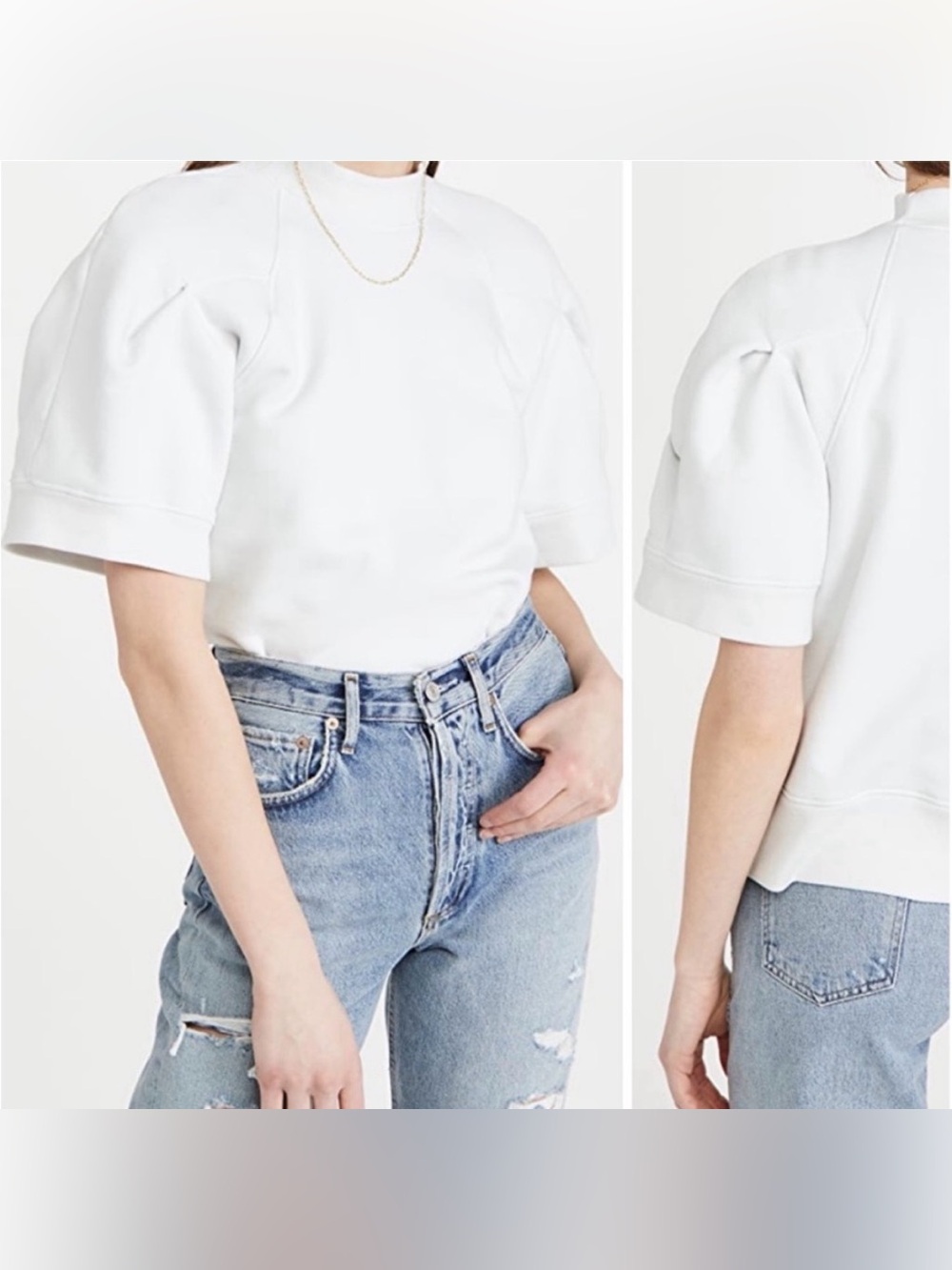 AGOLDE The Round Shoulder Half Sleeve Box Sweatshirt Size Small